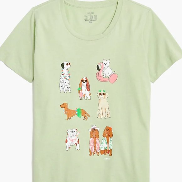 ⭐️ Dog Graphic Puppy Boho Modern Classy Preppy Cute Chic Summer Beach Tee Shirt - Picture 1 of 9